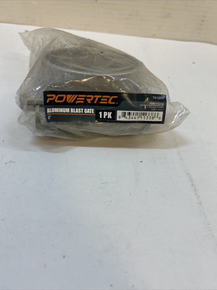 Powertec 4" Aluminum Blast Gate For Vacuum/Dust Collector System Replacement
