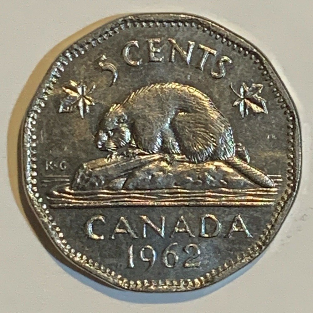 1962 Canada 5 Cent Coin