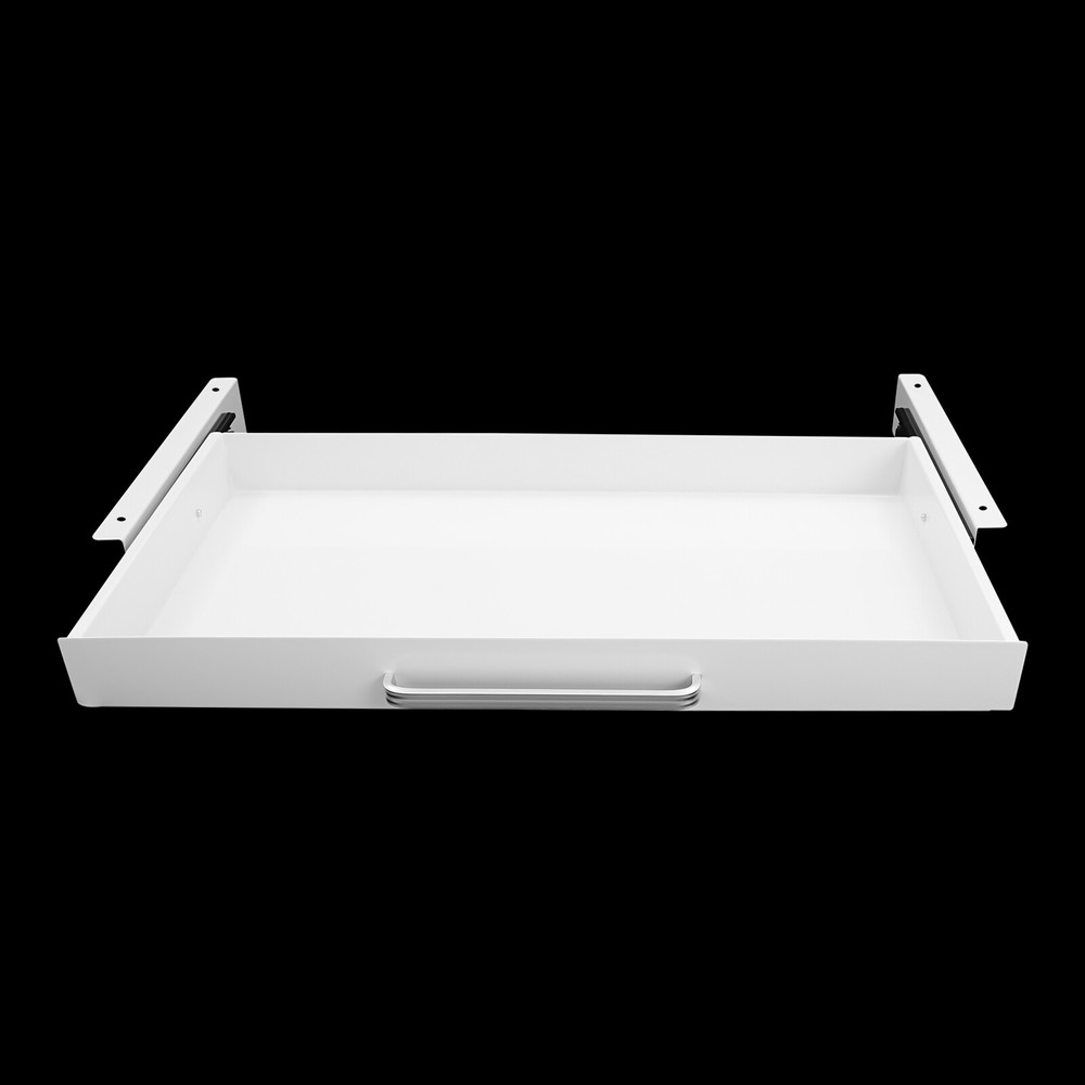21.5" Under Desk Mounted Sliding Pull-out Drawer For Standing Desks White