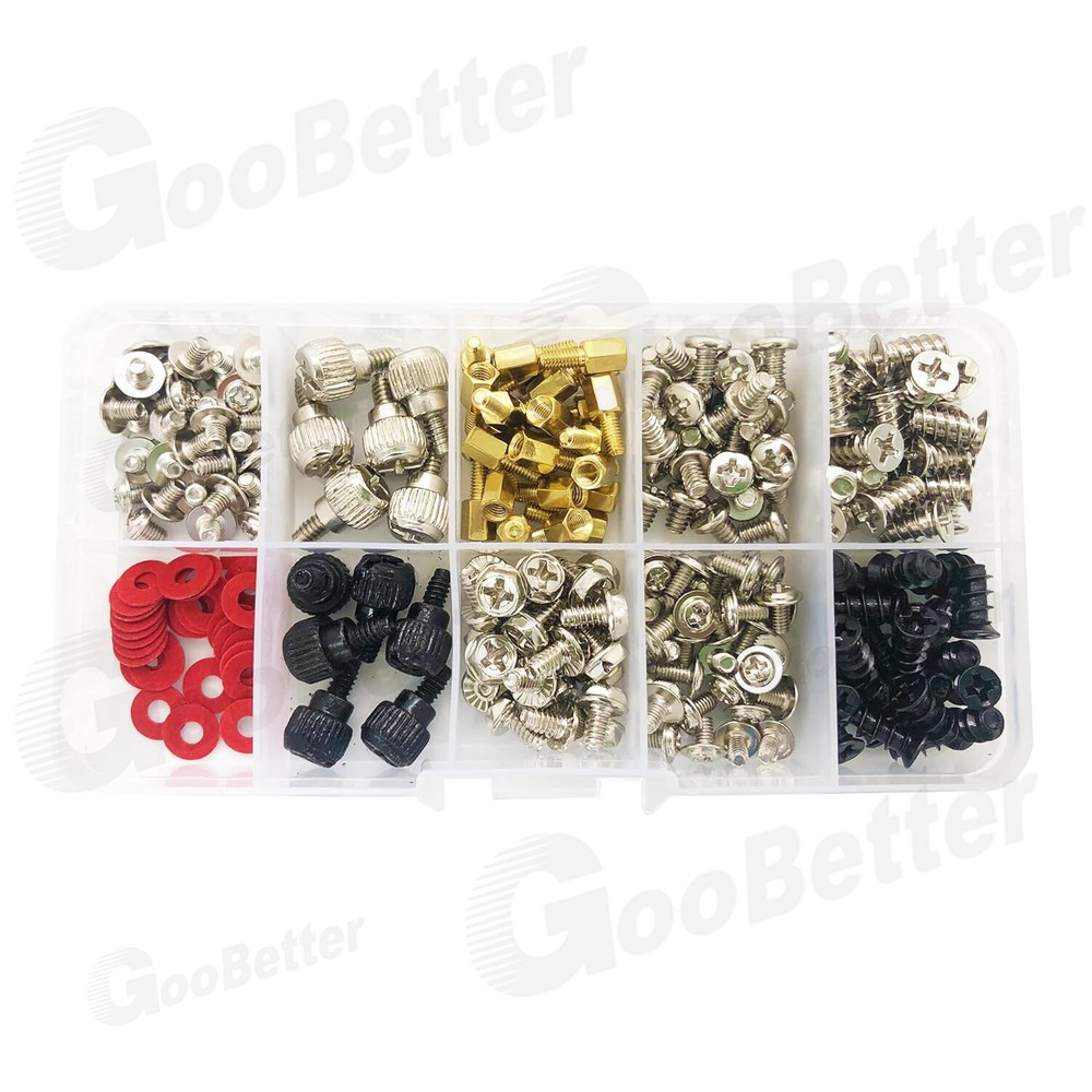 228Pcs PC Computer Screws Standoffs Set Kit for Hard Drive Computer Case Repair