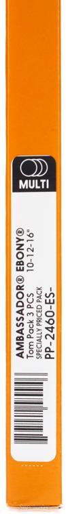 Remo Ambassador 3-pc Tom Pack - 10"/12"/16" - Ebony