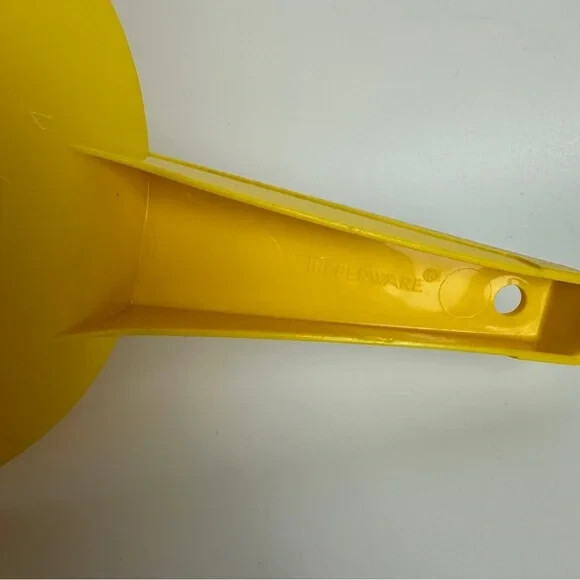 VTG Tupperware Yellow Small Handled Colander Strainer