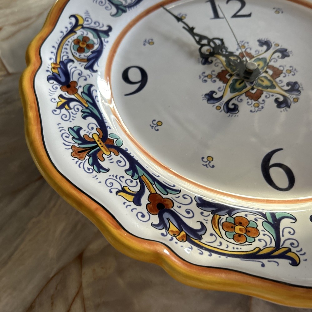 Sur La Table Deruta Ceramic Clock Italy Works