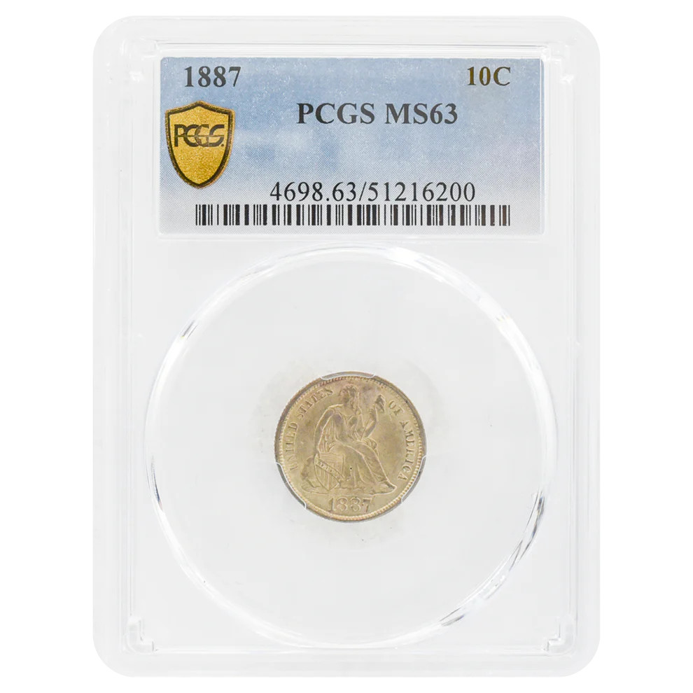 1887 Liberty Seated Dime MS63 PCGS