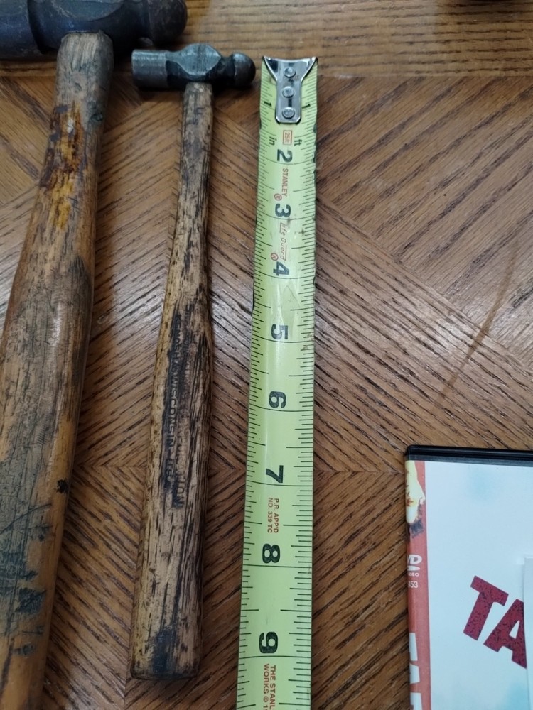 2 Ball Peen Hammers True Temper Blacksmith Metalwork