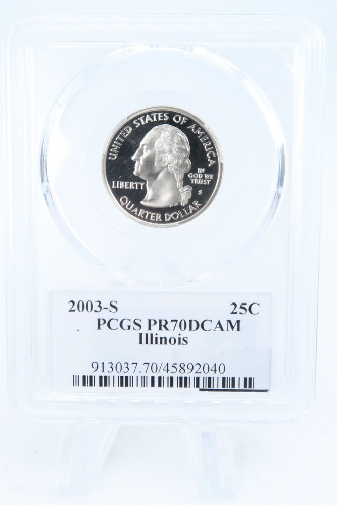 2003-S PCGS PR70DCAM Illinois State Quarter Proof 25C