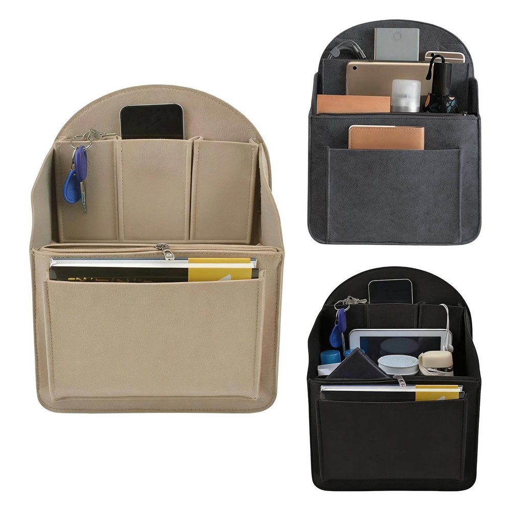 Backpack Organizer Insert Shoulder Bag Insert With Muti-pocket Felt Storage