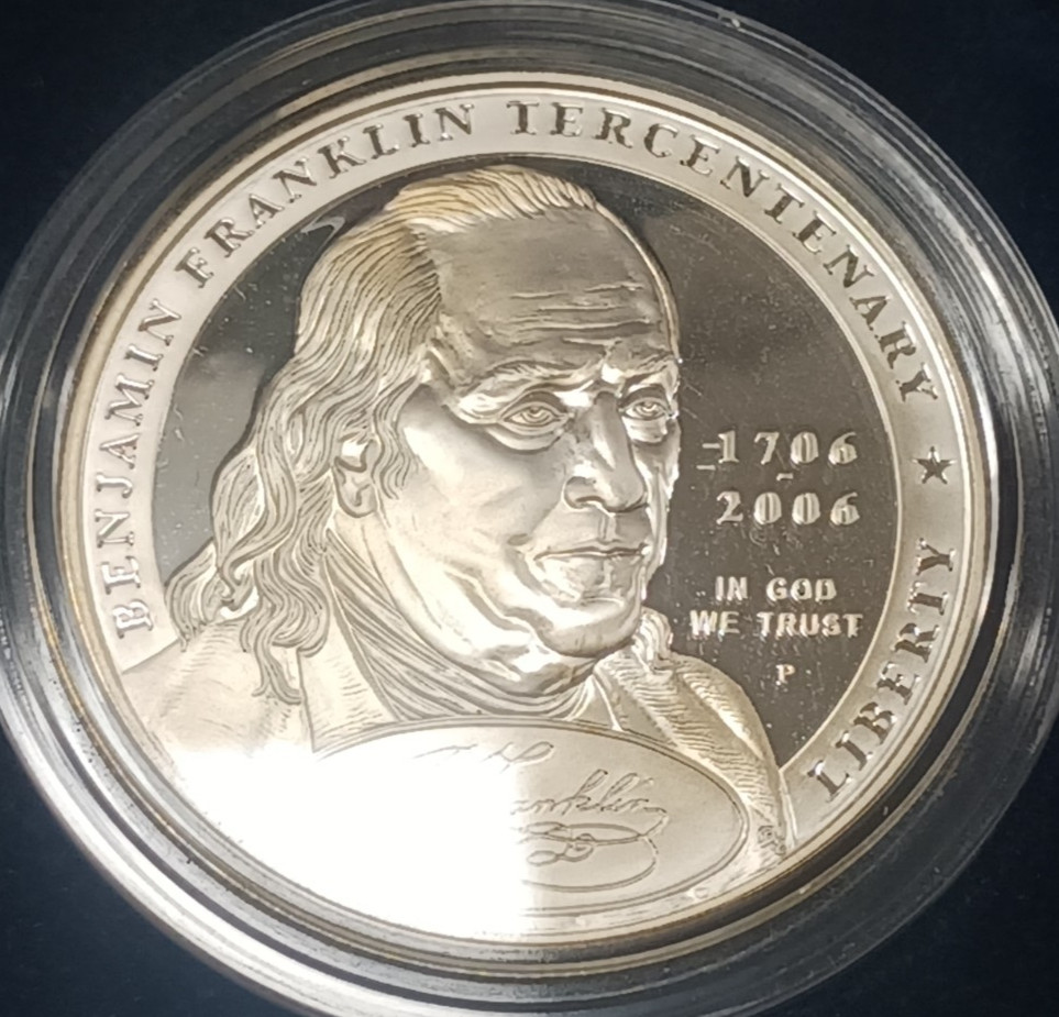 2006-P Benjamin Franklin Commemorative Proof Silver Dollar in OGP w/COA