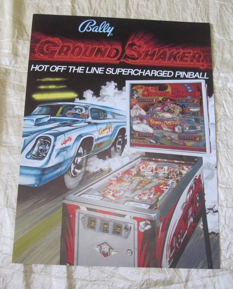1979 BALLY NITRO GROUND SHAKER PINBALL FLYER