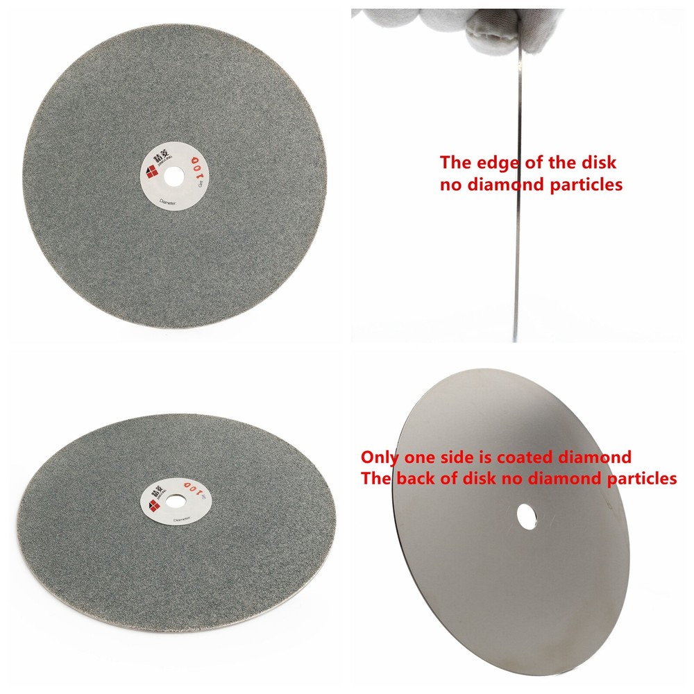 8" inch Diamond Grinding Disc Grit 100 Abrasive Wheel Flat Lap Disk Stone Tools