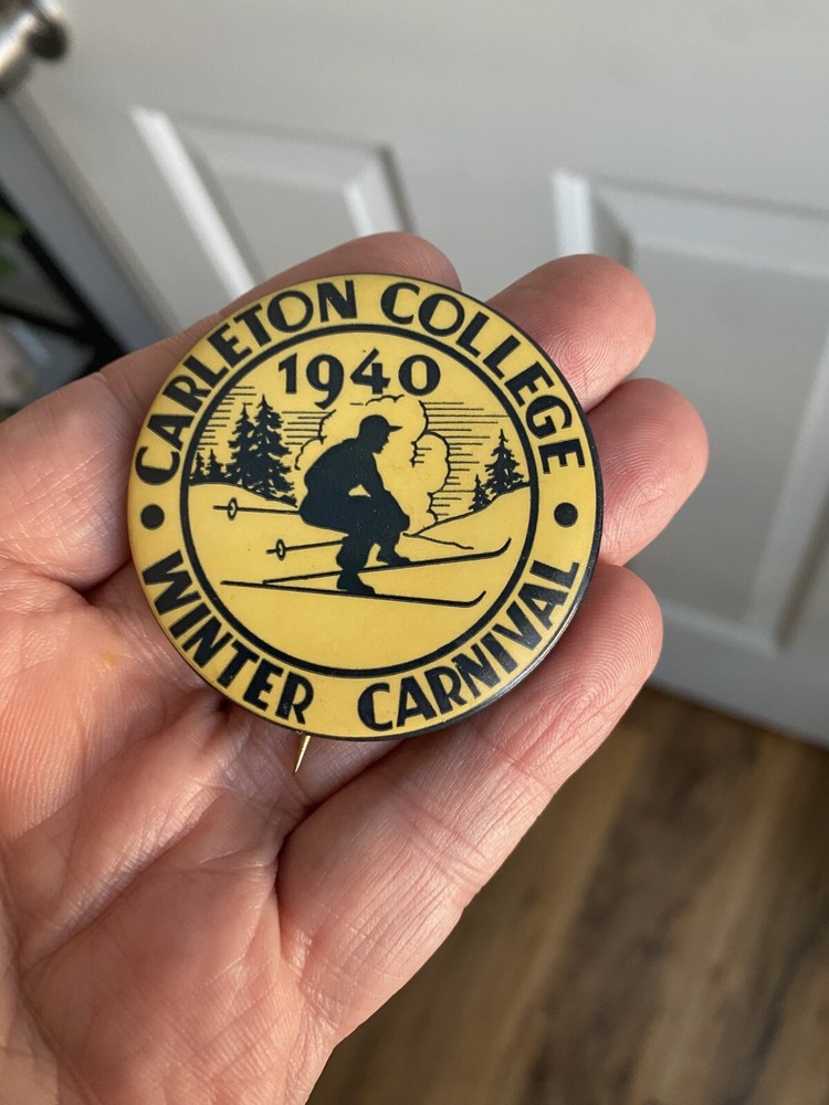 1940 Carleton College Winter Carnival Pinback Button