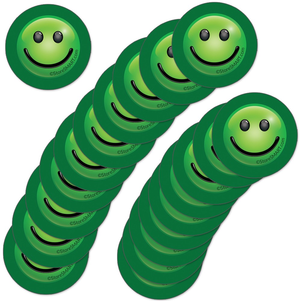 StoreSMART - 1" Mood Magnets for Status Visualization - 10-Pack - FACE1-_-10