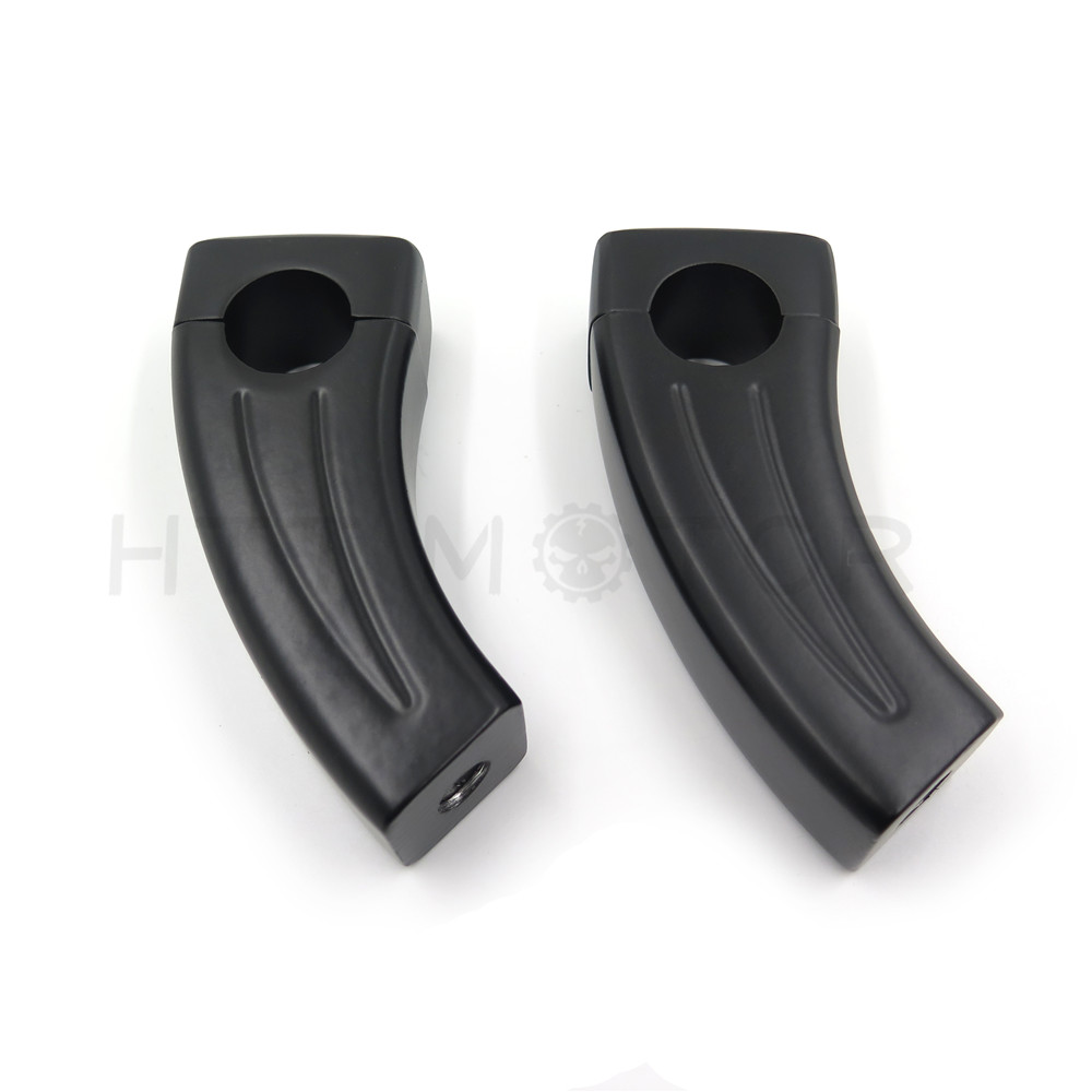 Pair 3.5 " Tall Black 25mm 1" HANDLEBAR RISER PULL BACK RISER Bar Black