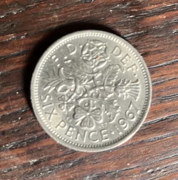 Lucky Sixpence coin  1967