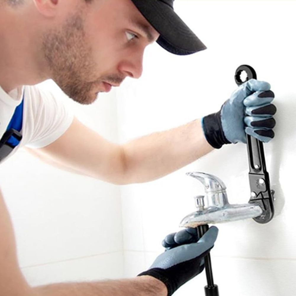 Angle Stop Wrench Kit, Professional Plumbing Tool for Installing & Removing C...