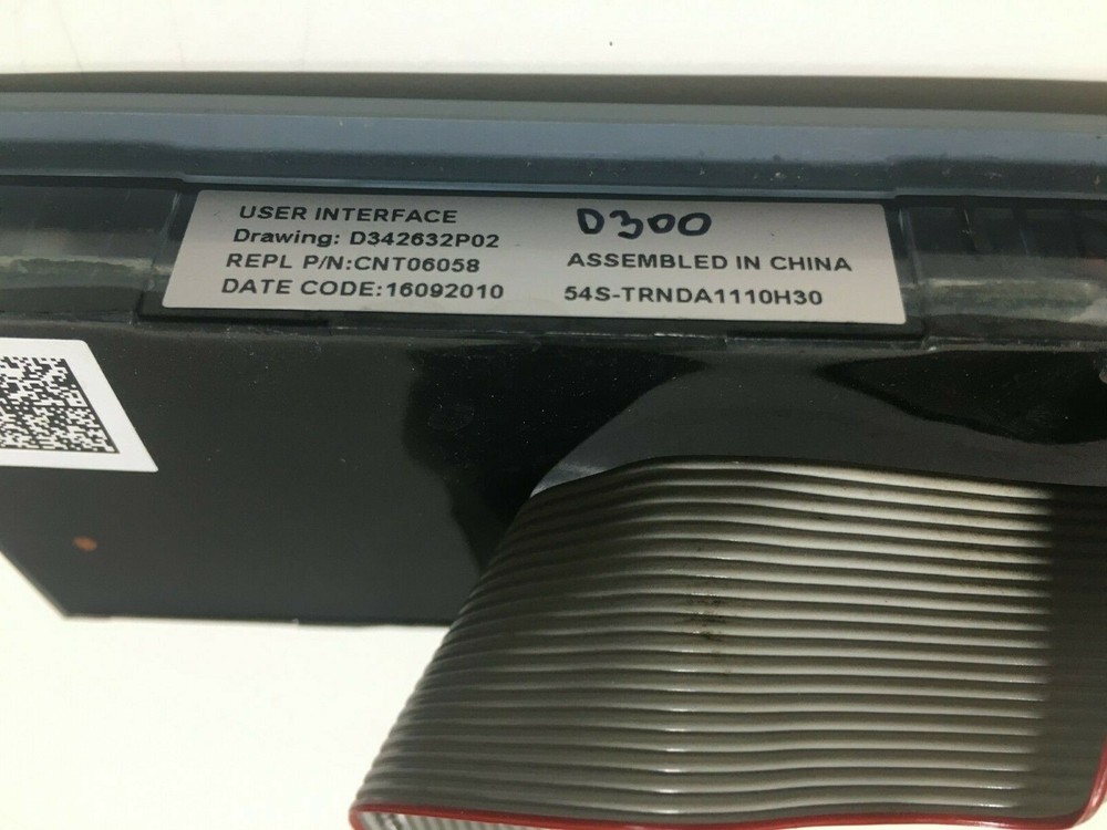 Trane User Interface Display Assembly D342632P02 CNT06058 used #D300