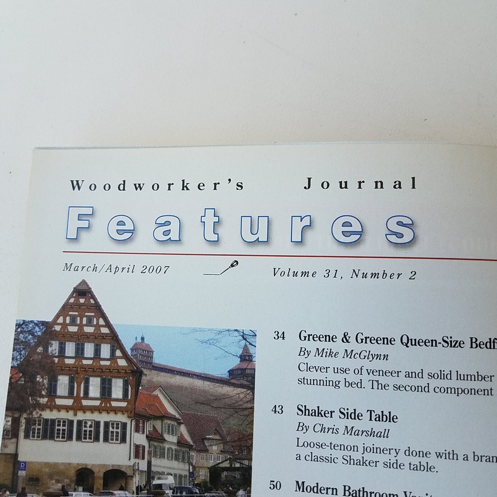 Woodworkers Journal March/April 2007 Volume 31 Number 2