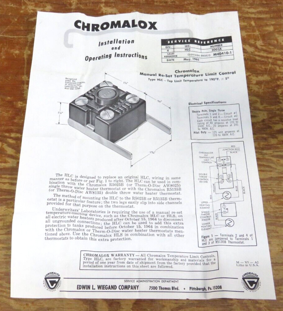 CHROMALOX HLC 3001A High Limit Control | M40410-1