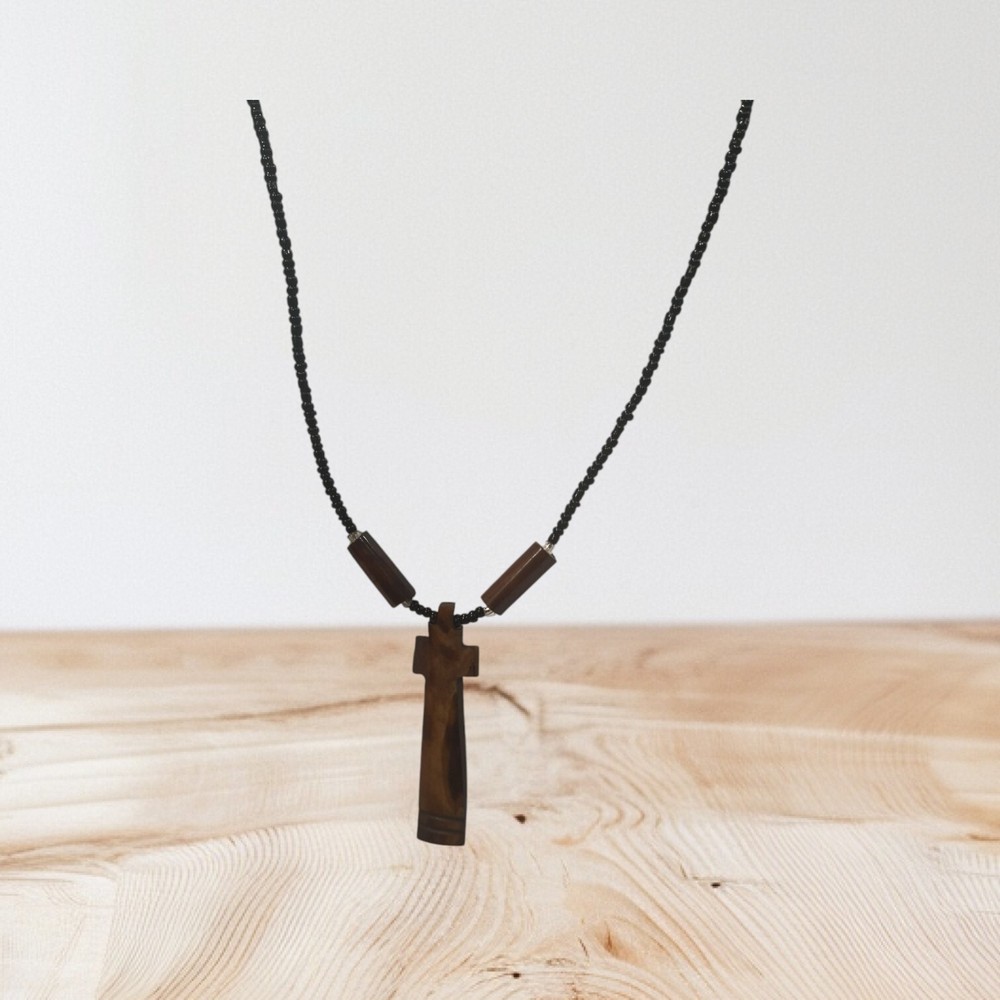 Beaded Necklace With A Cross Pendant Gift Idea