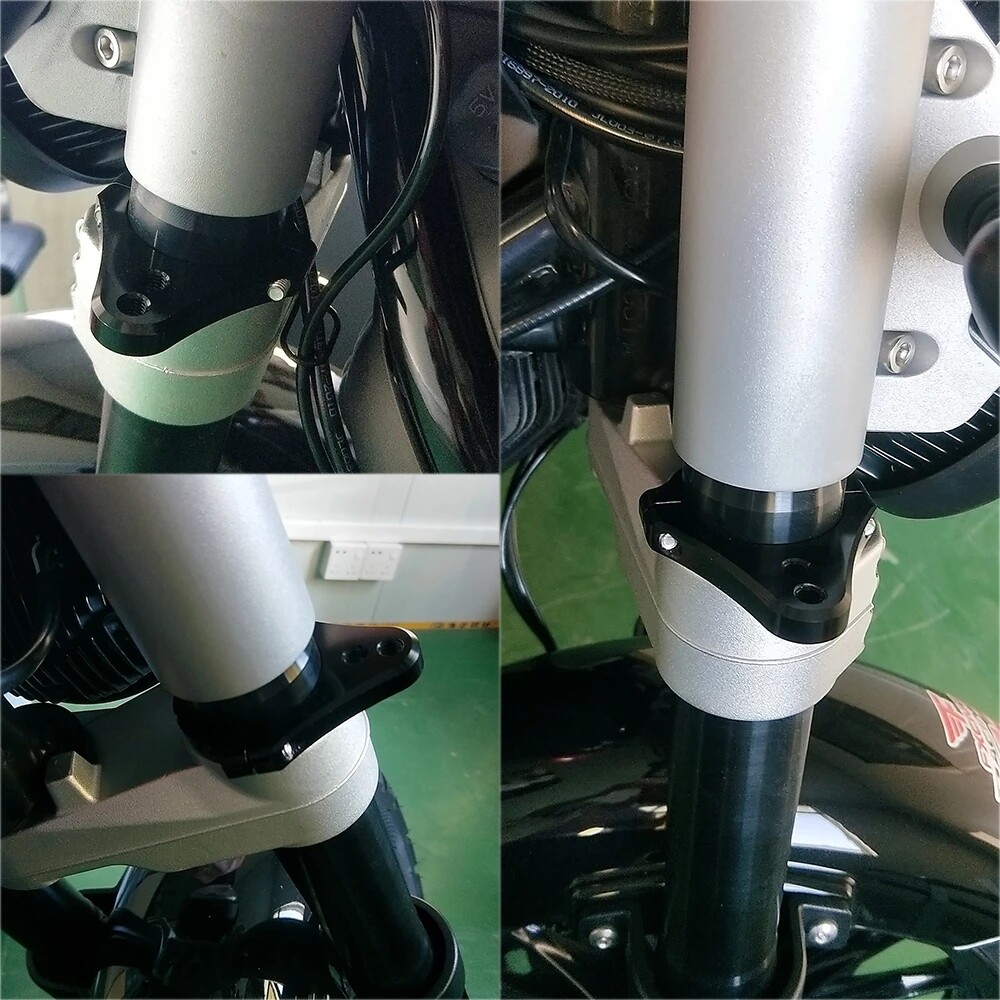54mm CNC Universal Steering Damper Fork Frame Mount Clamp Bracket Holder Black