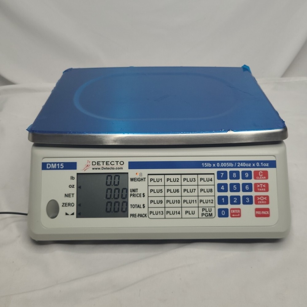 Detecto DM15 Electronic Price Computing Scale, 240 oz x 0.1 oz, Tested Works