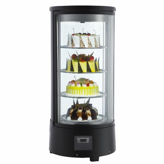 Marchia mdcr78, 39" Vertical Countertop Refrigerated Glass Display Case, Black