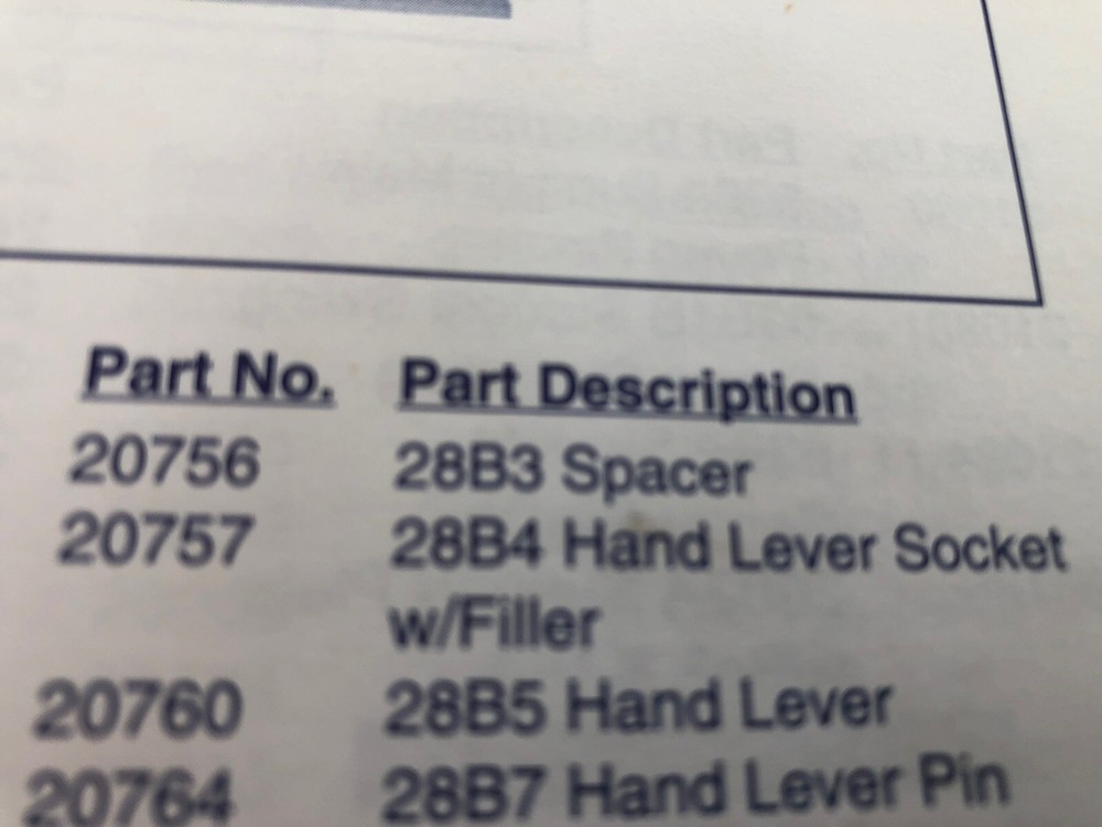 Hossfeld #2 Bender 28B4 Hand Lever Socket w/Filler Swinging Frame
