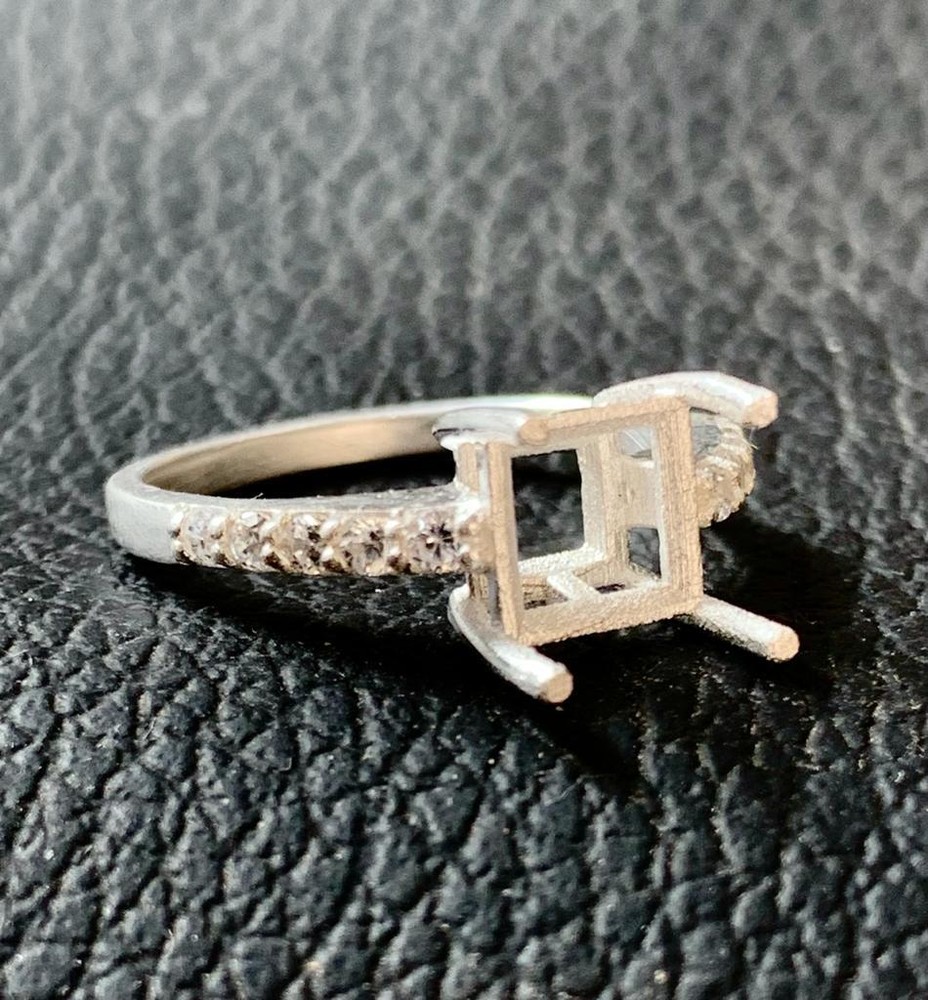 Sterling Silver Ring Blanks, 8 mm Square 925 Silver Ring Setting Bulk Order Sale