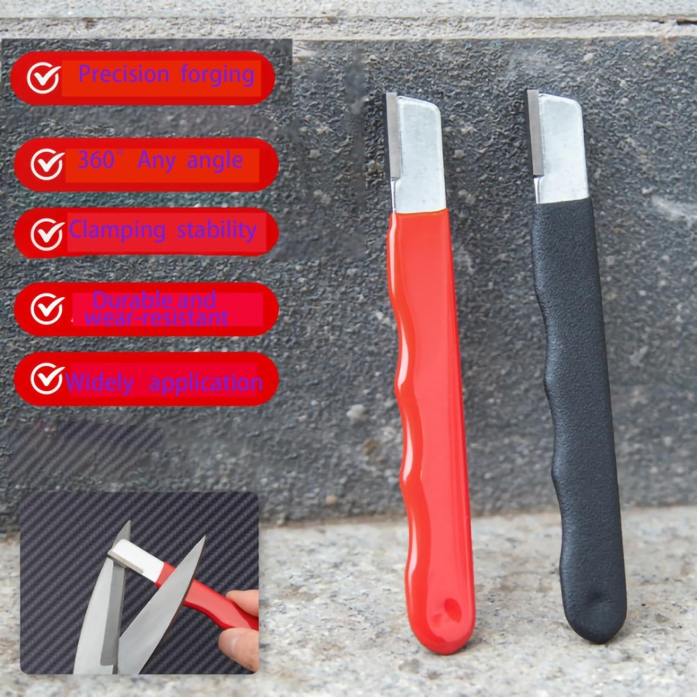 3 Pcs Garden Tool Blade Sharpener, Pocket Sharpener Orange+Black+Red