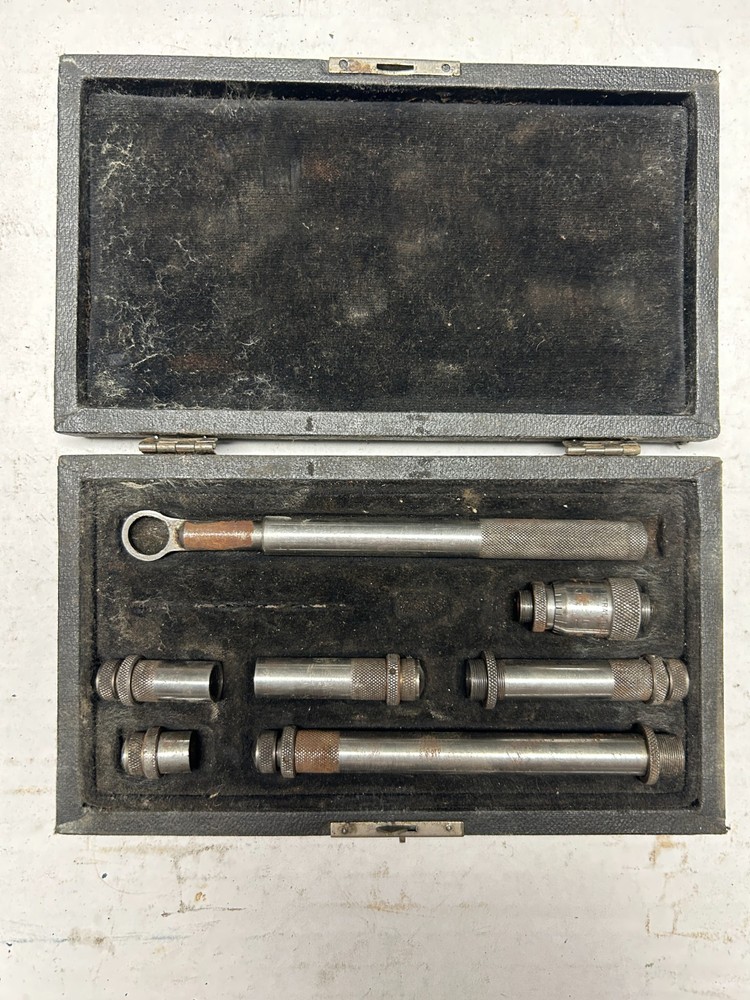 Vintage Central Tool Inside Micrometers Kit Machinist Mechanic 7 Piece