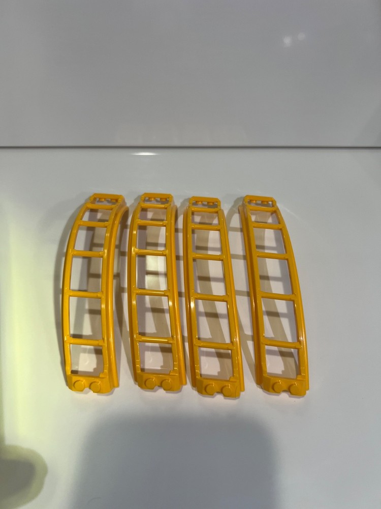 Lego Train, Yellow Roller Coaster Full Loop #80564, Rail. 4 pieces