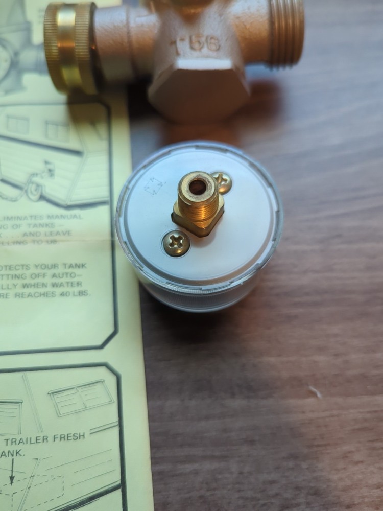 Watts No. T56, T56G Water Pressure Fill Valve Regulator For Recreational Vehicle