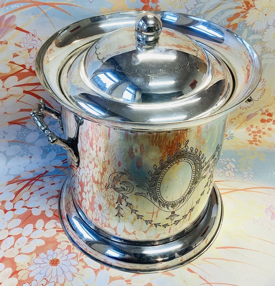Antique Victorian / Edwardian Silver Plated Biscuit Box David & Sons Glasgow