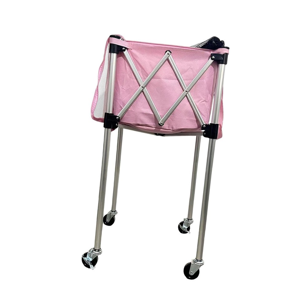 Foldable Tennis Ball Cart Organizer for Training Practice Practical Basket