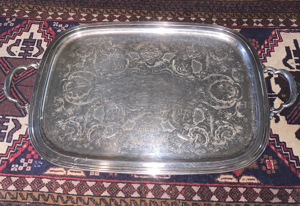 Georgian Castle IS International Silver Co. 1492. 27"X16 1/2" Rectangular