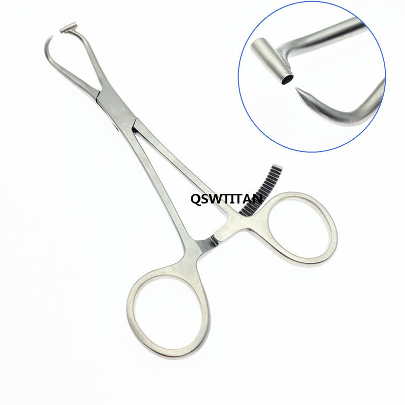 Orthopedic Pointed reduction forceps with guide hole bone reduction forceps