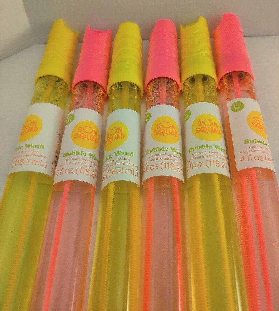 Sun Squad Bubble Wands 4 FL Oz Each