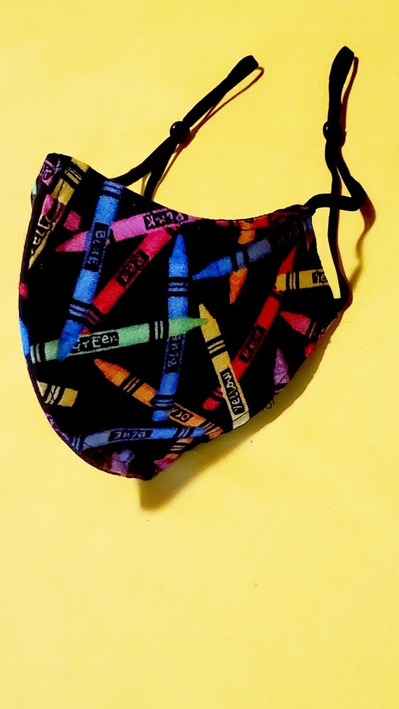 Handmade Kids Crayon Adjustable Face Mask