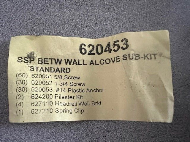 HADRIAN 1" ASSORTMENT BETWEEN WALL ALCOVE SUB KIT 620453