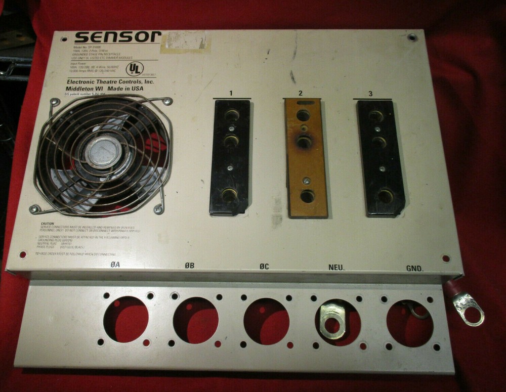 ETC SP-3100B Sensor Dimmer Rack Back Panel