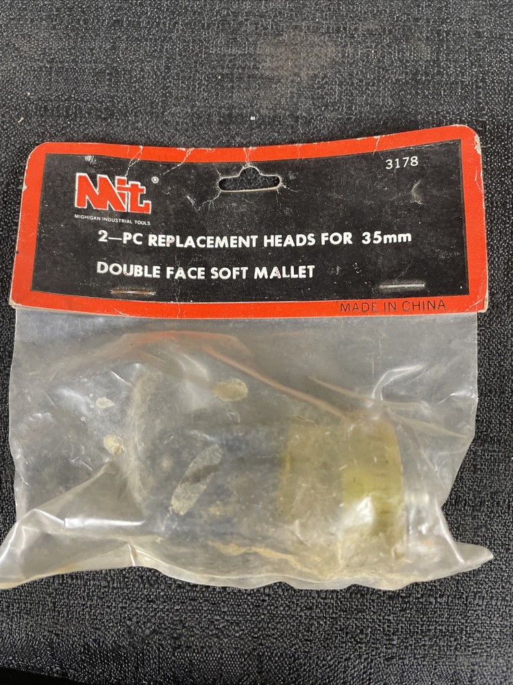 Mallet Hammer Set Replacement Soft Heads/Inserts Lof 2 MIT 35mm