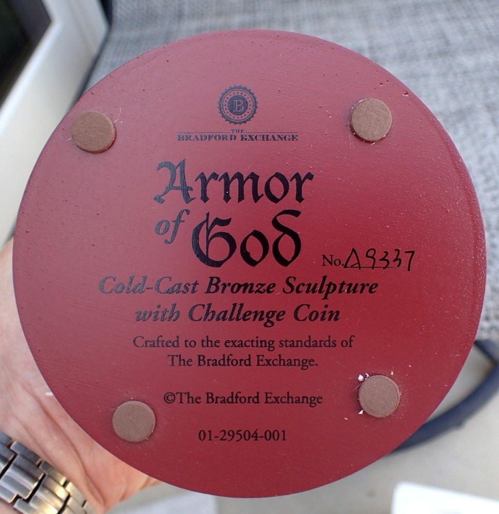 The Lord's Strength Sculpture With Challenge Coins