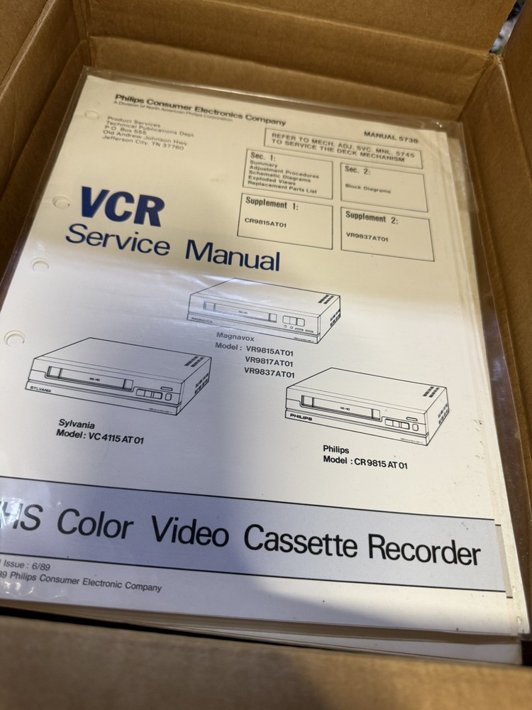 Original VCR Service Manuals