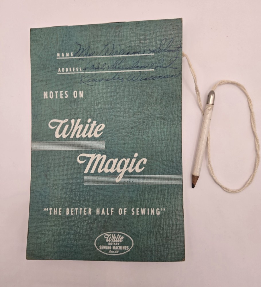 Vintage Sewing Notebook-White Magic Rotary Sewing Machines