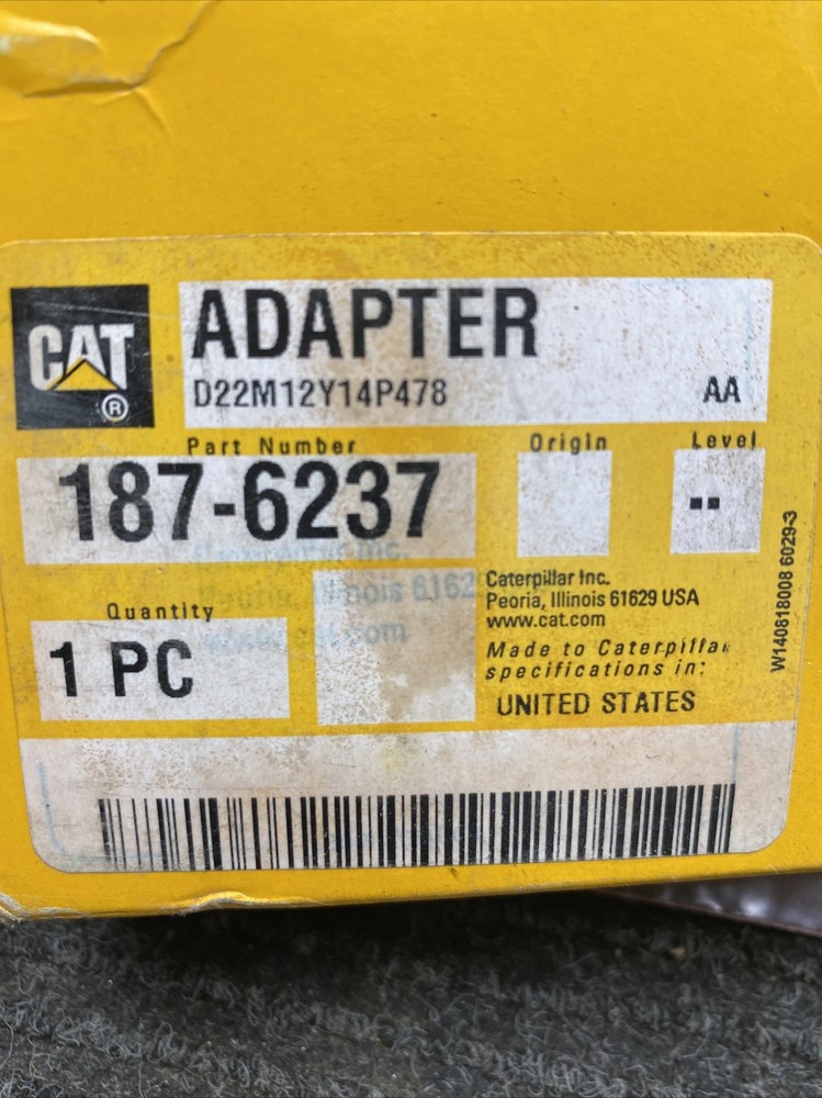 New Caterpillar 187-6237 Adapter