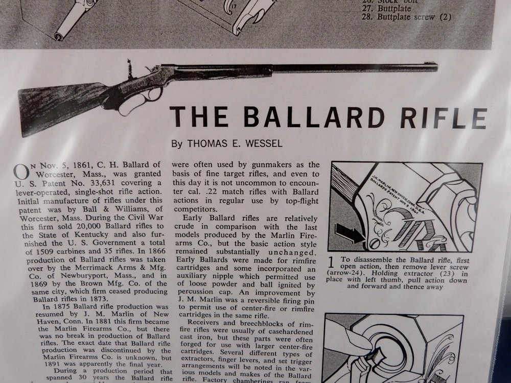 THE BALLARD RIFLE BREAK DOWN INSTRUCTION KIT