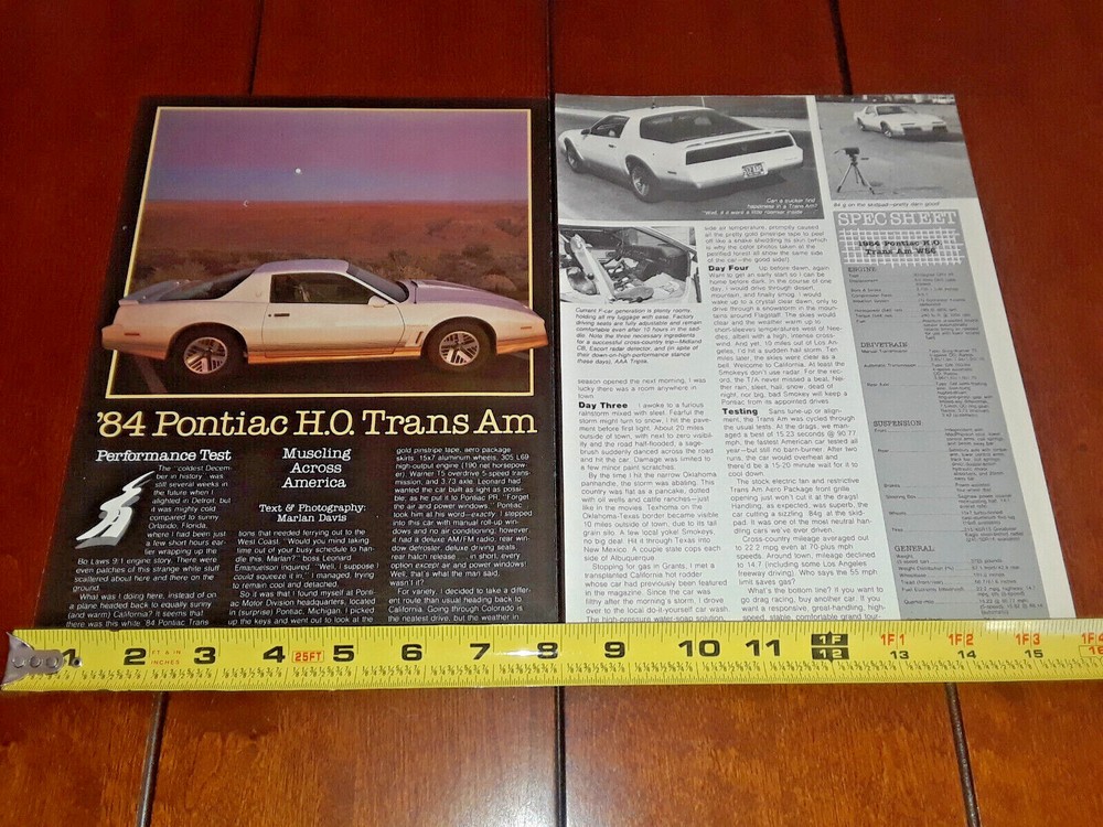 1984 PONTIAC TRANS AM ORIGINAL ARTICLE
