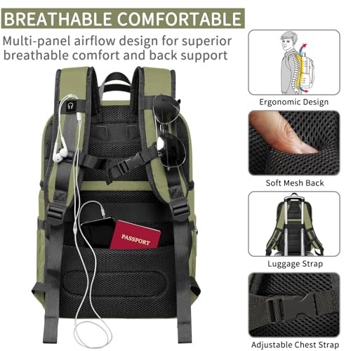 Cooler Backpack,Insulated Backpack Cooler Leakproof Double Deck Cooler Black