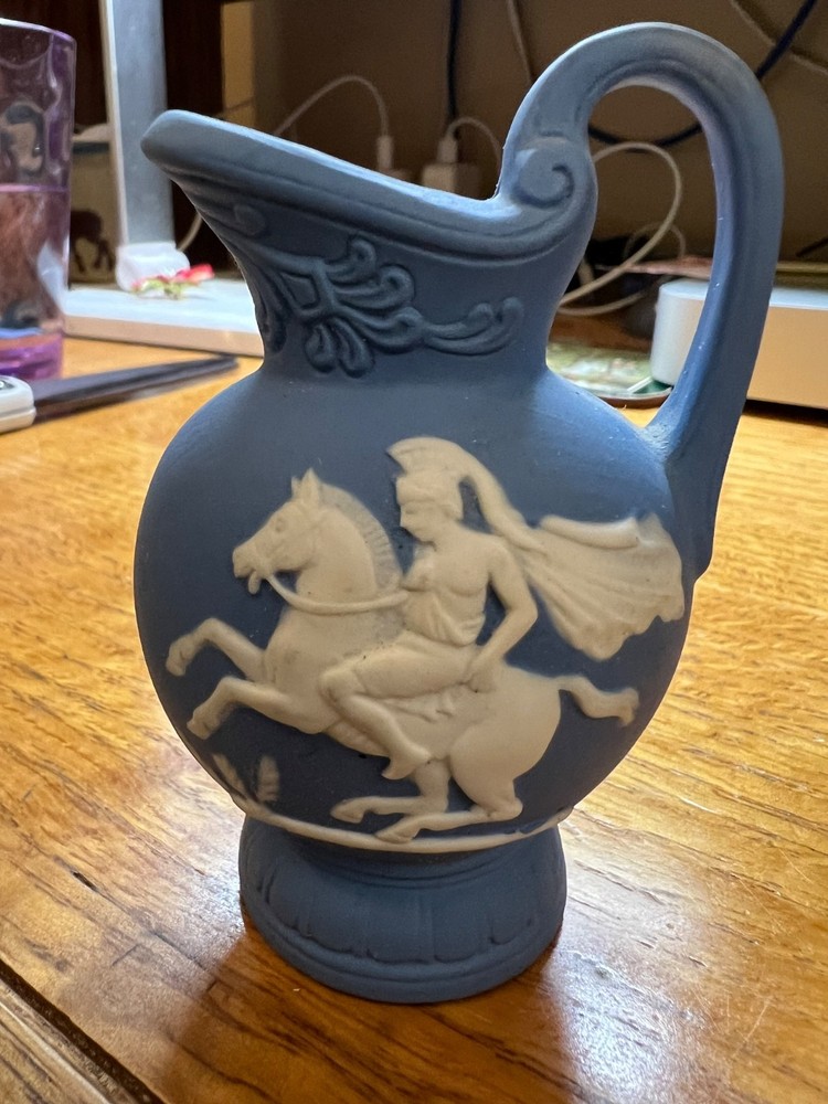 Vintage Jasperware 3" pitchers (set of 2)