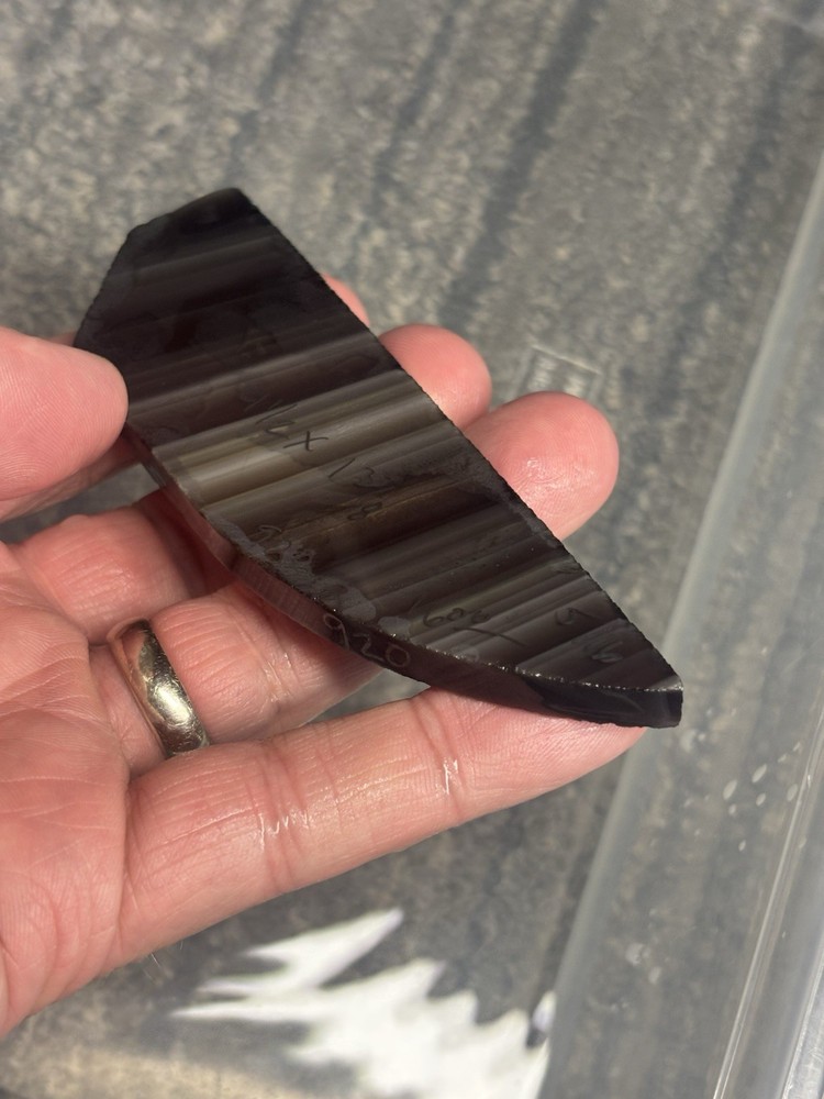 Obsidian Flint Knapping Preforms Blank Knife Blade Preform Rainbow 920